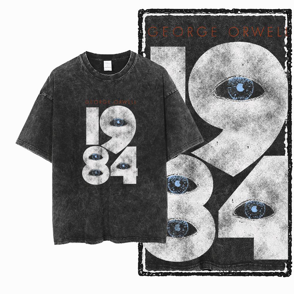 G02 エクスクルーシブ 100% コットン ビッグサイズ  - Acid Wash Vintage Graphic T Shirt のレビューと価格