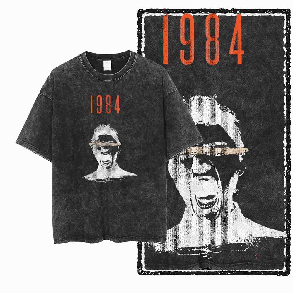 G02 エクスクルーシブ 100% コットン ビッグサイズ  - Acid Wash Vintage Graphic T Shirt のレビューと価格